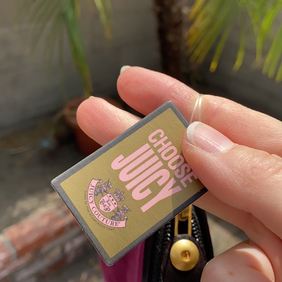 JUICY COUTURE Y2K Velour Makeup Bag Mini bag Clutch - Picture 10 of 10